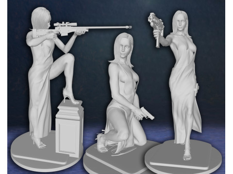 James Bond Daniel Craig Paloma Ana de Armas Action Figures Custom 3D Print Model 3D Baskı Modeli