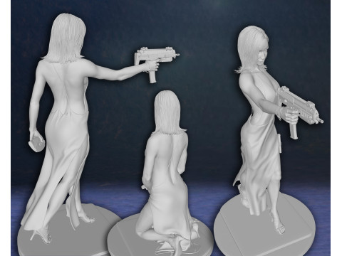 James Bond Daniel Craig Paloma Ana de Armas Action Figures Custom 3D Print Model 3D Baskı Modeli