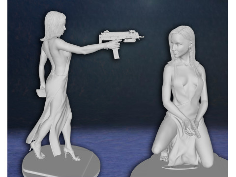 James Bond Daniel Craig Paloma Ana de Armas Action Figures Custom 3D Print Model 3D Baskı Modeli