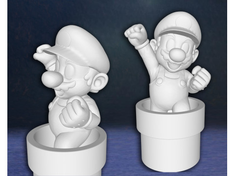 Super Mario Bros Family All Characters Action Figures Custom 3D Print Model 3D-Druckmodell