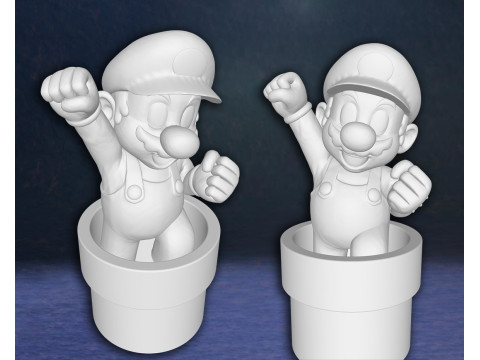 Super Mario Bros Family All Characters Action Figures Custom 3D Print Model 3D-Druckmodell