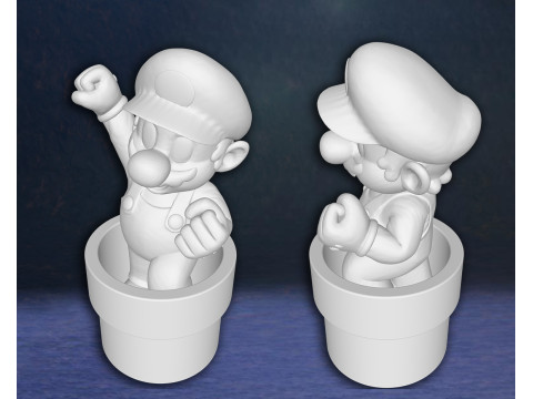 Super Mario Bros Family All Characters Action Figures Custom 3D Print Model 3D-Druckmodell