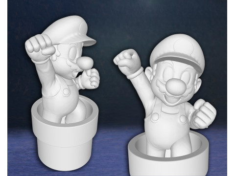 Super Mario Bros Family All Characters Action Figures Custom 3D Print Model 3D-Druckmodell