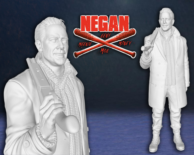 Negan Walking Dead Tv Series Zombie Rick Daryl Action Figures Custom 3D Print Model 3D 打印模型 .c4d .max .obj .3ds .fbx .stl .blend 