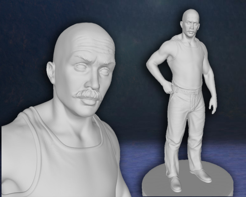Bronson Tom Hardy Action Figures Custom 3D Print Model 3D 프린트 모델 .c4d .max .obj .3ds .fbx .stl .blend 