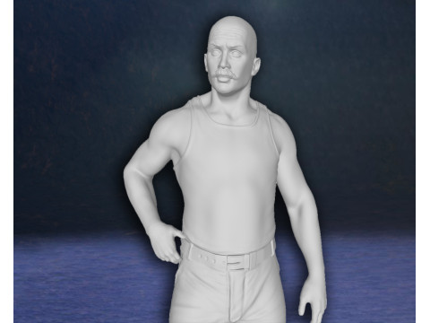 Bronson Tom Hardy Action Figures Custom 3D Print Model 3D 프린트 모델