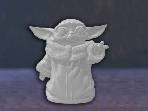Baby Yoda Grogu Star Wars Mandalorian Action Figures Custom 3D Print Model 3D Print Model