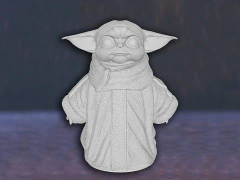Baby Yoda Grogu Star Wars Mandalorian Action Figures Custom 3D Print Model 3D Print Model