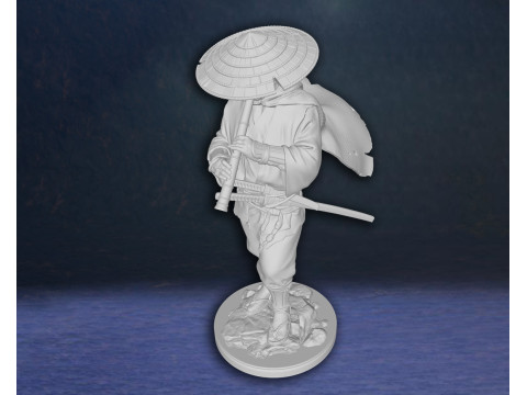 Ghost of Tsushima Ronin Ninja Playing Flute Action Figures Custom 3D Print Model Modelo de Impressão 3D