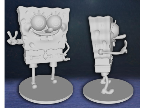 SpongeBob SquarePants Action Figures Custom 3D Print Model 3D प्रिंट मॉडल