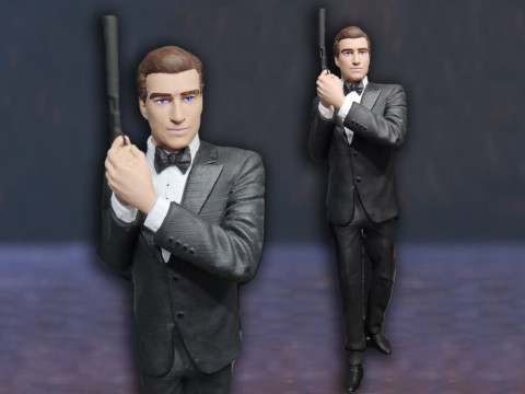 James Bond Pierce Brosnan Action Figures Custom 3D Print Model 3Dプリントモデル