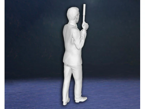 Modelo de impress&atilde;o 3D personalizado de figuras de a&ccedil;&atilde;o de James Bond Pierce Brosnan Modelo de Impressão 3D