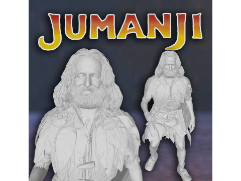 Jumanji Alan Parrish Robin Williams Smolder Bravestone Dwayne Johnson King Legend Super Hero STL Fil 3D Print Model