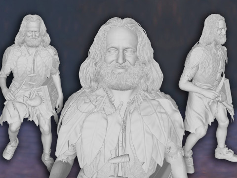 Jumanji Alan Parrish Robin Williams Smolder Bravestone Dwayne Johnson King Legend Super Hero STL Fil 3D-Druckmodell