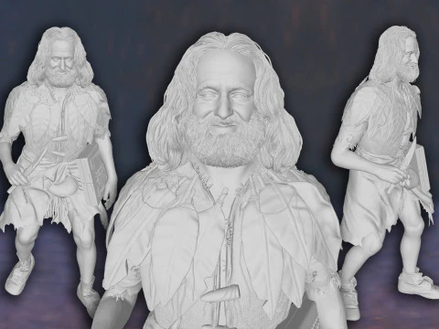 Jumanji Alan Parrish Robin Williams Smolder Bravestone Dwayne Johnson King Legend Super Hero STL Fil 3D Print Model