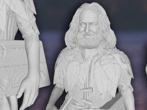Jumanji Alan Parrish Robin Williams Smolder Bravestone Dwayne Johnson King Legend Super Hero STL Fil 3D Print Model