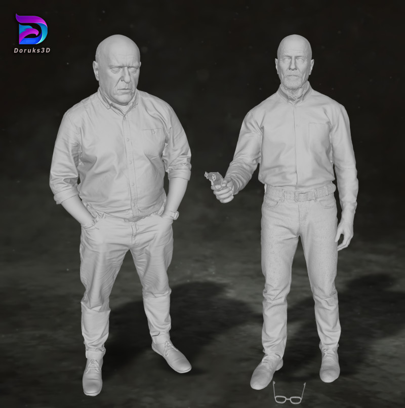 Breaking Bad Walter White Heisenberg Hank Action Figures Custom 3D Print Model 3D Принт Модель .c4d .max .obj .3ds .fbx .stl .blend