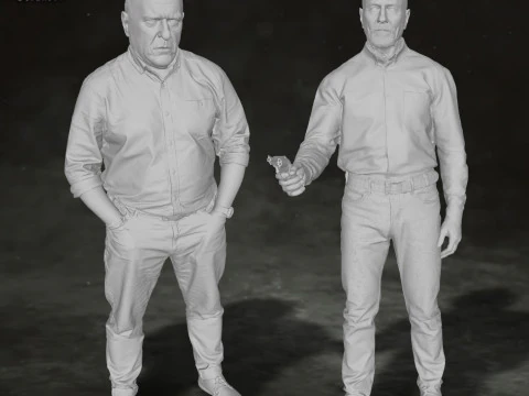 Breaking Bad Walter White Heisenberg Hank Action Figures Custom 3D Print Model 3D Print Model