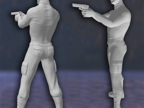 James Bond Roger Moore Action Figures Custom 3D Print Model 3D-printmodel
