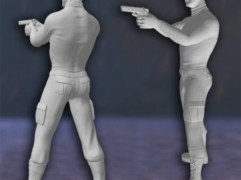 James Bond Roger Moore Figuras de a&ccedil;&atilde;o modelo de impress&atilde;o 3D personalizado Modelo de Impressão 3D