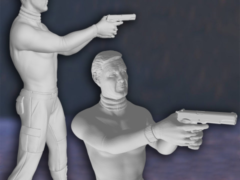 James Bond Roger Moore Action Figures Custom 3D Print Model 3D-printmodel