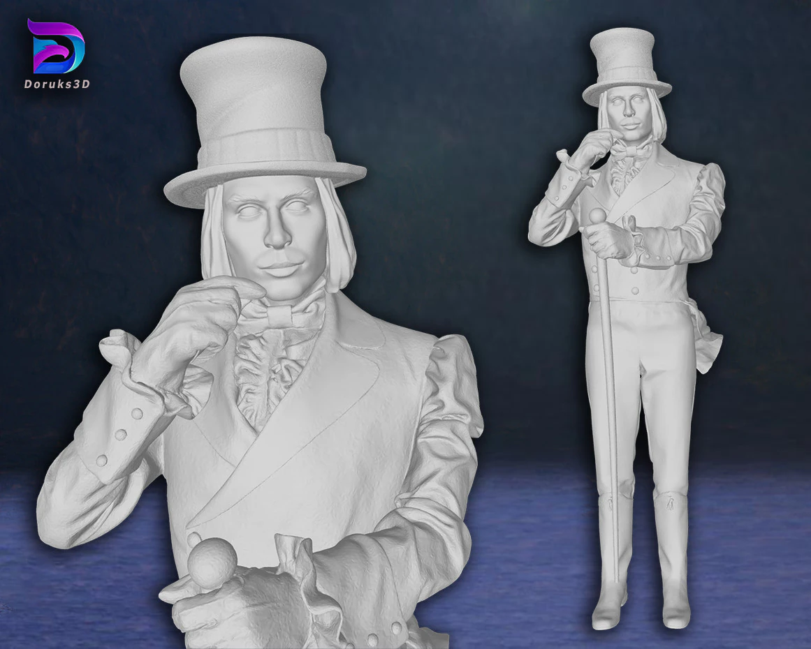 Willy Wonka Johnny Depp Charlies Chocolate Factory 3D Print Model 3D Print Model .c4d .max .obj .3ds .fbx .stl .blend 