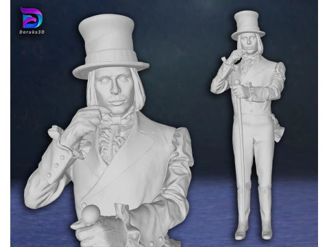 Modelo de impress&atilde;o 3D da f&aacute;brica de chocolate Willy Wonka Johnny Depp Charlies Modelo de Impressão 3D
