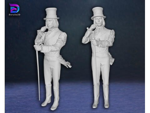 Willy Wonka Johnny Depp Charlies Chocolate Factory 3D Print Model 3D प्रिंट मॉडल