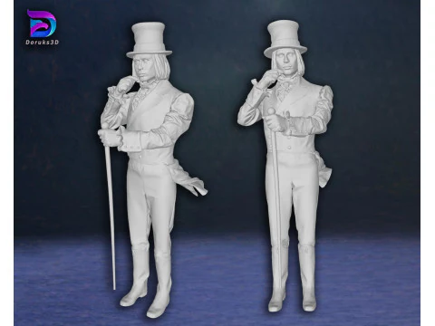 Willy Wonka Johnny Depp Charlies Chocolate Factory 3D Print Model 3D Print Model