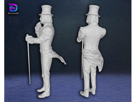 Willy Wonka Johnny Depp Charlies Chocolate Factory 3D Print Model 3D प्रिंट मॉडल