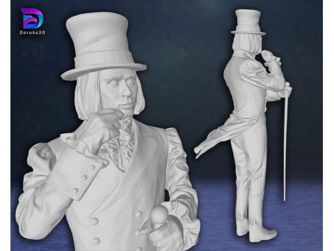 Willy Wonka Johnny Depp Charlies Chocolate Factory 3D Print Model 3D Print Model