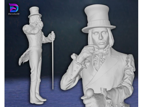 Willy Wonka Johnny Depp Charlies Chocolate Factory 3D Print Model 3D Print Model
