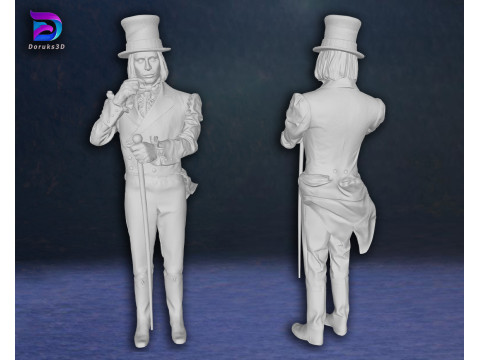 Willy Wonka Johnny Depp Charlies Chocolate Factory 3D Print Model 3D प्रिंट मॉडल