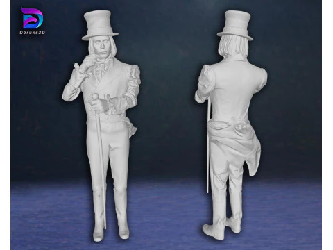 Willy Wonka Johnny Depp Charlies Chocolate Factory 3D Print Model 3D Print Model