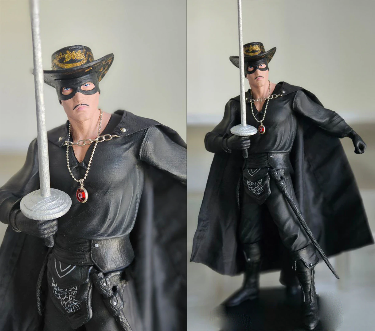 Zorro Antonio Banderas Action Figures Custom 3D Print Model 3D Print Model .c4d .max .obj .3ds .fbx .stl .blend