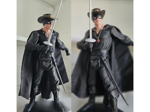 Zorro Antonio Banderas Action Figures Custom 3D Print Model 3D Print Model