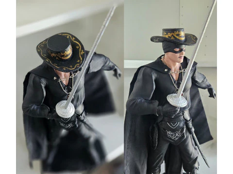 Zorro Antonio Banderas Action Figures Custom 3D Print Model 3D Print Model