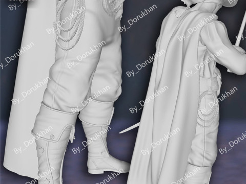 Zorro Antonio Banderas Action Figures Custom 3D Print Model 3D 프린트 모델