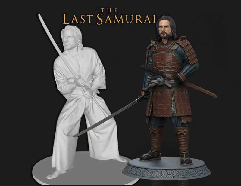Last Samurai Tom Cruise Action Figures Custom 3D Print Model 3D 프린트 모델 .c4d .max .obj .3ds .fbx .stl .blend