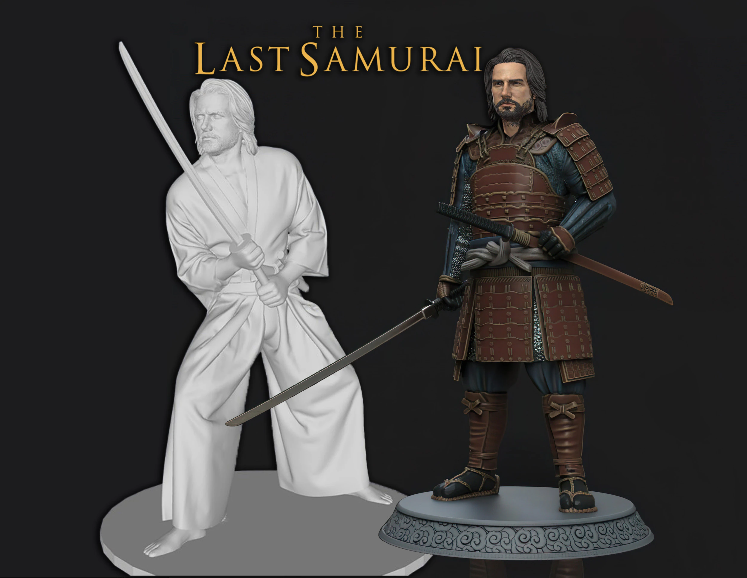 Last Samurai Tom Cruise Action Figures Custom 3D Print Model 3D Print Model .c4d .max .obj .3ds .fbx .stl .blend 