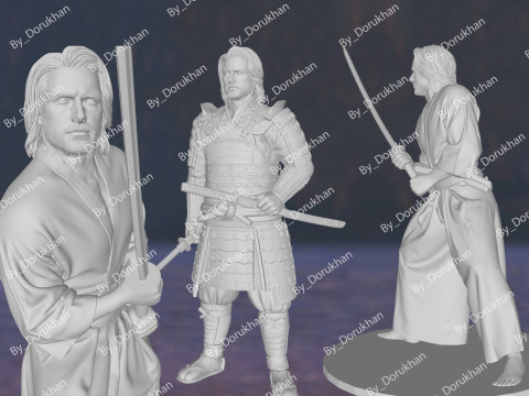 Last Samurai Tom Cruise Action Figures Custom 3D Print Model 3D 프린트 모델