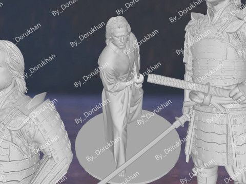 Last Samurai Tom Cruise Action Figures Custom 3D Print Model 3D 프린트 모델