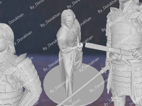 Last Samurai Tom Cruise Action Figures Custom 3D Print Model 3D Print Model