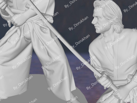 Last Samurai Tom Cruise Action Figures Custom 3D Print Model 3D 프린트 모델