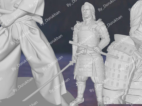 Last Samurai Tom Cruise Action Figures Custom 3D Print Model 3D Print Model