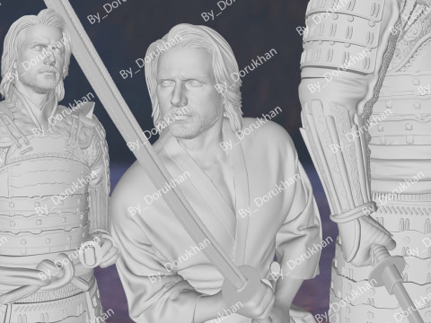 Last Samurai Tom Cruise Action Figures Custom 3D Print Model 3D 프린트 모델