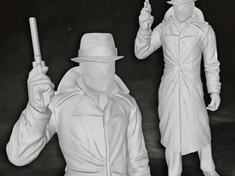 Rorschach Watchmen Action Figures Custom 3D Print Model 3D Print Model