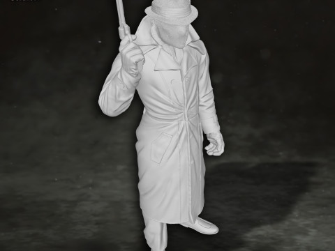 Rorschach Watchmen Action Figures Custom 3D Print Model 3D 打印模型