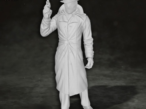 Rorschach Watchmen Action Figures Custom 3D Print Model 3D 打印模型