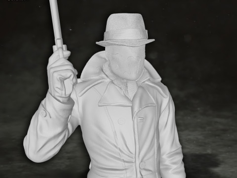 Rorschach Watchmen Action Figures Custom 3D Print Model 3D 打印模型